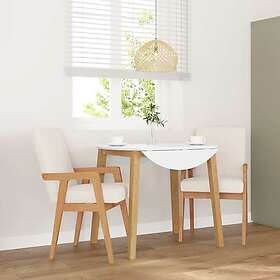 vidaXL Matstolar med dynor 2 st massivt trä gummi 4102483