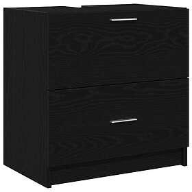 vidaXL Diskbänkskåp Svart Ek 59x37x59 cm Konstruerat Trä 868823