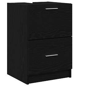 vidaXL diskbänksskåp Svart ek 40x37x59 cm MDF 868814