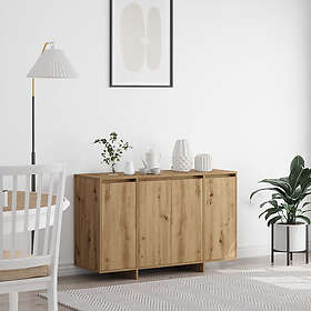 vidaXL Ek sida-bord Artisan ek Konstruerat trä 120 x 41 x 75 cm 3333904