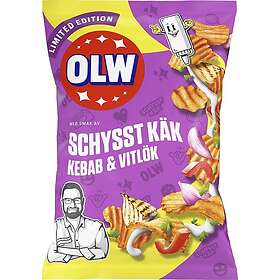 OLW Schysst Käk Kebab & Vitlök Chips 250g