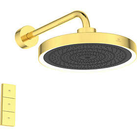 Ideal Standard rain Solos brusehoved, Ø33 cm, borstad guld