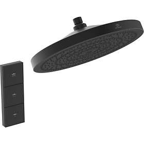 Ideal Standard rain Solos brusehoved, Ø30 cm, svart