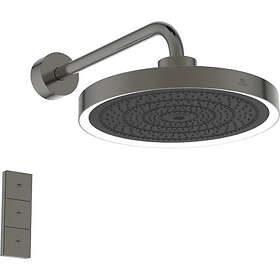 Ideal Standard rain Solos brusehoved, Ø33 cm, svart krom