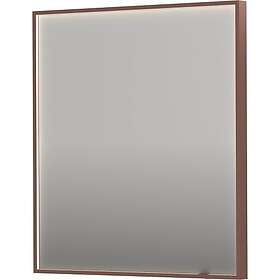 Sanibell Ink SP19 spegel med belysning, dimbar, imfri, borstad koppar, 70x80 cm