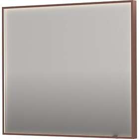 Sanibell Ink SP19 spegel med belysning, dimbar, imfri, borstad koppar, 90x80 cm