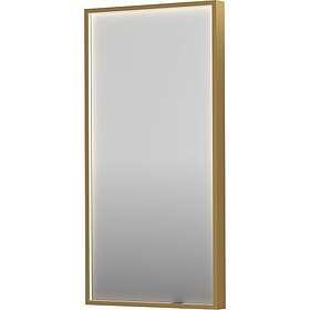 Sanibell Ink SP19 spegel med belysning, dimbar, imfri, borstad matt guld, 40x80 cm