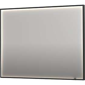 Sanibell Ink SP19 spegel med belysning, dimbar, imfri, borstad svart, 120x80 cm