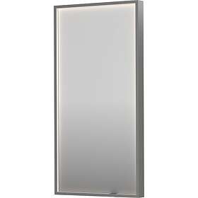 Sanibell Ink SP19 Spejl med belysning, dæmpbar, dugfri, børstet rustfrit stål, 4