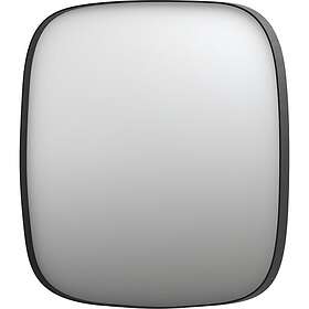 Sanibell SP29 Spejl 40x40cm Børstet Metal Sort Aluminium Ramme