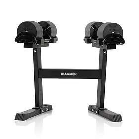 Hammer Smartlock Hantelset med ställning 2-32kg