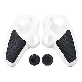 Malmö TeknikKompani Playstation 5 PS5 Silikon Skin Skal Fodral Anti-Slip Skydd Joystick Caps Vit