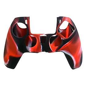 Malmö TeknikKompani Playstation 5 PS5 Silikon Skin Skal Fodral Camouflage Anti-Slip Skydd Röd Vit Svart