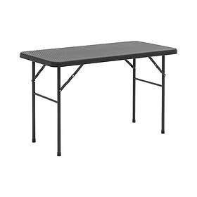 Uniprodo Hopfällbart bord 121,60 x 61,50 73,50 cm Inomhus utomhus Svart