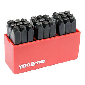 Yato Set av bokstavsstansar YT-6862; 27 st.
