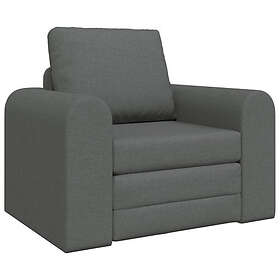 vidaXL Golvsoffa Bed 2-i-1 Mörkgrå 98x71x83 cm Tyg