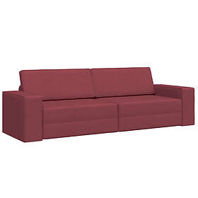 vidaXL Sofa bed (2-seater) Wine Red 245x150x60.5 cm Fabric