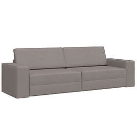 vidaXL Golvsoffa 2-i-1 Taupe 245x150x60.5 cm Tyg