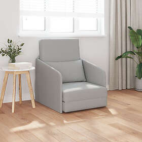 vidaXL Golvsoffa 2-i-1 Moln Grå 65x80x83 cm Tyg