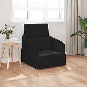 vidaXL golvsängsoffa 2-i-1 svart 65x80x83 cm sammet