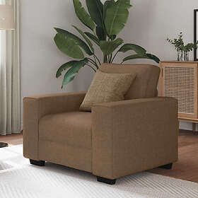 vidaXL Soffstol brun 60 cm tyg