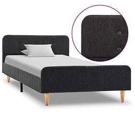 vidaXL Sängram mörkgrå säckväv 90x200 cm