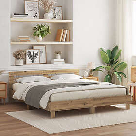 vidaXL Sängram av konstruerat trä Artisan ek 180 x 200 cm Hållbar
