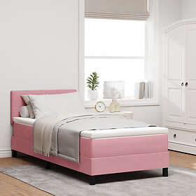 vidaXL Boxspring Säng med Madrass Rosa 80x200 cm Sammet
