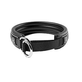 BullyBillows Hundhalsband Halvstryp Svart 3 cm (XS)