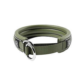BullyBillows Hundhalsband Halvstryp Reflekterande Grön 3 cm (XXXS)