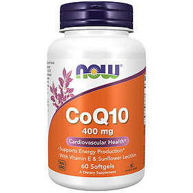 Now Foods CoQ10 with Lecithin & Vitamin E 400mg 60 softgels