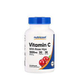 Nutricost Vitamin C with Rose Hips 30 Capsules