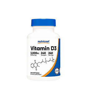 Nutricost Vitamin D3 5,000 IU, 240 Softgels 240 Softgels