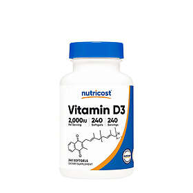 Nutricost Vitamin D3 2,000 IU 240 Softgels