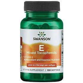 Swanson Vitamin E Mixed Tocopherols 200 Iu 100 caps