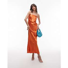 TOPSHOP Satin Bandeau Slip Maxi Dress