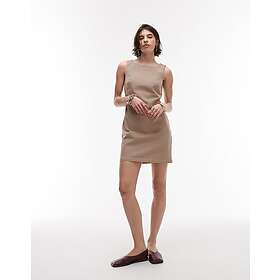 TOPSHOP Denim Square Neck Tailored Dress