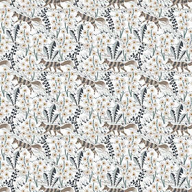 Arvidssons Textil Stjärnspeja Tyg Vit/Beige Metervara