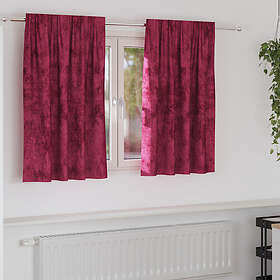 vidaXL Sammet Gardiner 2 st med Ögla Vinröd 140x140 cm
