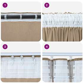 vidaXL Sammetgardiner 2 st med Öglor Champagne 140x140 cm