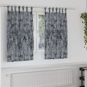 vidaXL Sammet Gardiner 2 st med Öglor Silvergrå 140x140 cm