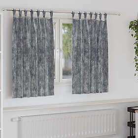 vidaXL Sammet Gardiner 2 st med Öljett Grå 140x140 cm