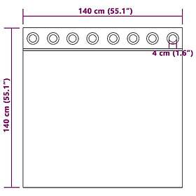 vidaXL Sammetgardiner Vinröd Polyester 140 x 140 cm Gardin Rektangulär