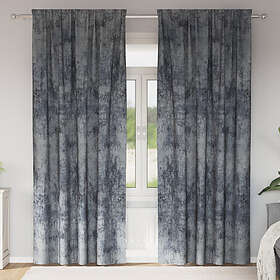 vidaXL Sammetsgardiner 2 st med öljett Silvergrå 225x140 cm