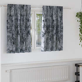 vidaXL Sammetsgardiner 2 st med öljett Silvergrå 140x140 cm