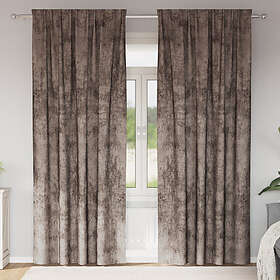 vidaXL Sammetsgardiner 2 stycken med öglor Cappuccino 245x140 cm