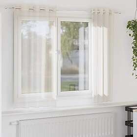 vidaXL Voile gardiner med genomföringar 2 st gräddvita 140x140 cm