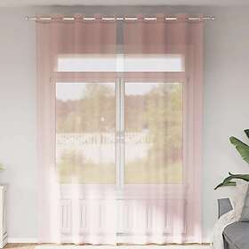 vidaXL Voile gardiner med genomföringar 2 st rosa 140x300 cm