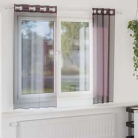 vidaXL Voile gardiner med genomföringar 2 st lila 140x175 cm