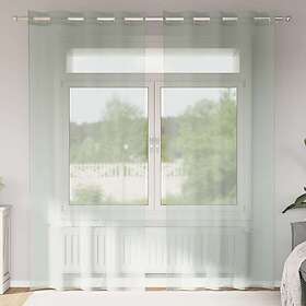 vidaXL Voile gardiner med genomföringar 2 st ljusgrå 140x225 cm